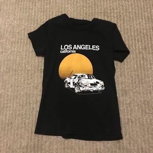 brandy melville LOS ANGELES,california black tee💓